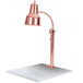 A bright copper Hanson Heat Lamp over a white surface.