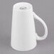 A Libbey white porcelain tall bistro mug with a handle.