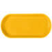 A yellow rectangular Fiesta bread tray with a circular center.