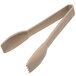 Beige plastic salad tongs with spoon-like ends.