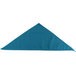 A teal triangle shaped cloth on a white background.
