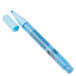 A blue marker with a white tip and cap.