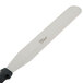 An Ateco straight baking / icing spatula with a black plastic handle.