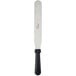 An Ateco baking / icing spatula with a white plastic handle and a black blade.