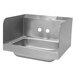 A stainless steel Advance Tabco wall mounted hand sink with two holes.