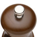 A Chef Specialties customizable walnut pepper mill with a silver knob.