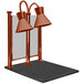 A Hanson Heat Lamps dual bulb smoked copper carving station with a black base.