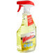 A bottle of SC Johnson Windex® All Purpose Multi Surface Disinfectant Cleaner with yellow liquid and a red label.