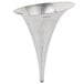 A silver metal Franmara stainless steel decanter funnel with a handle and a pointed tip.