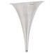 A stainless steel Franmara decanter funnel with a pointed tip and a white base.
