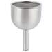 A Franmara stainless steel decanter funnel with a metal stand.