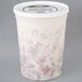 A plastic container of Spring Glen Fresh Foods cream chipped beef with pink and white chunks in it.