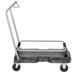 A Rubbermaid heavy-duty cart with a handle.