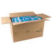 A white cardboard box of 35 oz. Crisp Rice Cereal with blue and white wrappers inside.