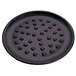 An American Metalcraft black hard coat anodized aluminum coupe pizza pan with nibs.