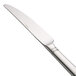 A Oneida Astragal stainless steel steak knife with a silver handle.