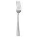 An Oneida Jade stainless steel dessert/salad fork with a white background.