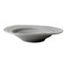An Elite Global Solutions Della Terra melamine serving bowl with a granite stone design and gray rim.
