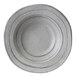 A grey Elite Global Solutions Della Terra melamine serving bowl with a spiral design on it.