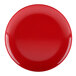A red and black Elite Global Solutions Karma melamine plate.