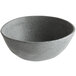 A grey bowl with a speckled surface.