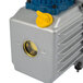A grey and blue VacPak-It oil pump with a yellow knob.