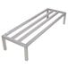 A white aluminum Regency dunnage rack frame with four parallel bars.