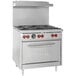 A Vulcan SX Series stainless steel 36-inch gas range with 6 burners.