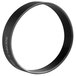 A black circular lens ring with a white background.