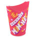 A pink Solo paper container with the word "Munchie" in a design.