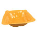 A yellow square GET New Yorker melamine bowl.