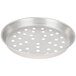 An American Metalcraft tin-plated steel round silver pan with holes.
