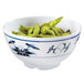 A Water Lily melamine bowl filled with edamame.