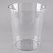 A clear polycarbonate wine bucket on a white background.