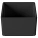A black rectangular Cal-Mil melamine box with a white background.