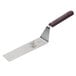 A Mercer Culinary Hell's Handle metal spatula with a brown handle.