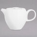 A white Chef & Sommelier bone china teapot with a lid.