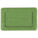 A Basic Earth Botanicals green rectangular soap bar with the word "basicearth" on it.