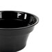 A black Cal-Mil step bowl with a white background.