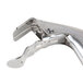 A silver metal Thunder Group pizza pan gripper.
