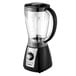A black STAY by Cuisinart blender with a clear container and silver accents.