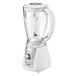A white STAY by Cuisinart blender with a glass container and lid.