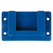A blue rectangular wall-mount bracket with two holes.