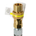 A T&S Safe-T-Link 48" gas hose with brass swivel fitting.