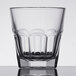 An Arcoroc Gotham old fashioned glass with a pattern on it.