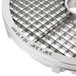 A close up of a Hobart stainless steel dicing grid.