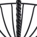 An American Metalcraft wrought-iron two-tier basket with a black rope handle.