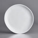 An American Metalcraft Crave white melamine plate with a rim.