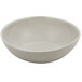 An American Metalcraft Crave white melamine nappy bowl with a black border.