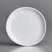 An American Metalcraft Crave white melamine bread and butter plate with a small rim.